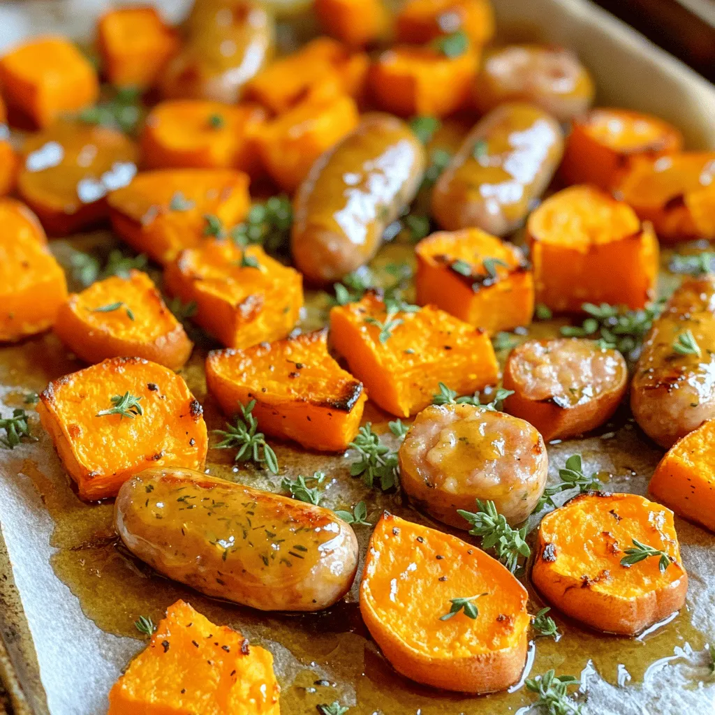 Maple Glazed Chicken Sausage &#038; Sweet Potatoes Delight