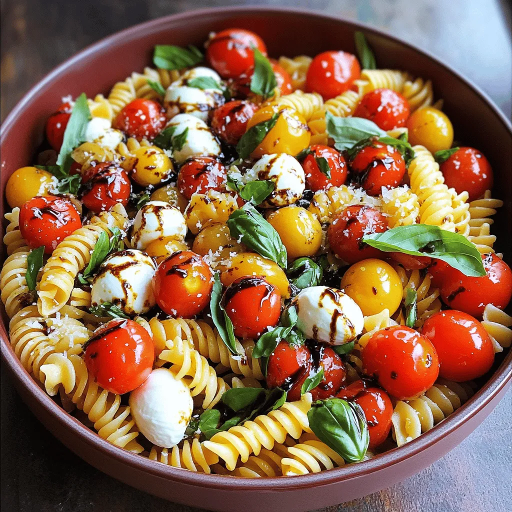 Caprese Pasta with Balsamic Glaze Simple Recipe