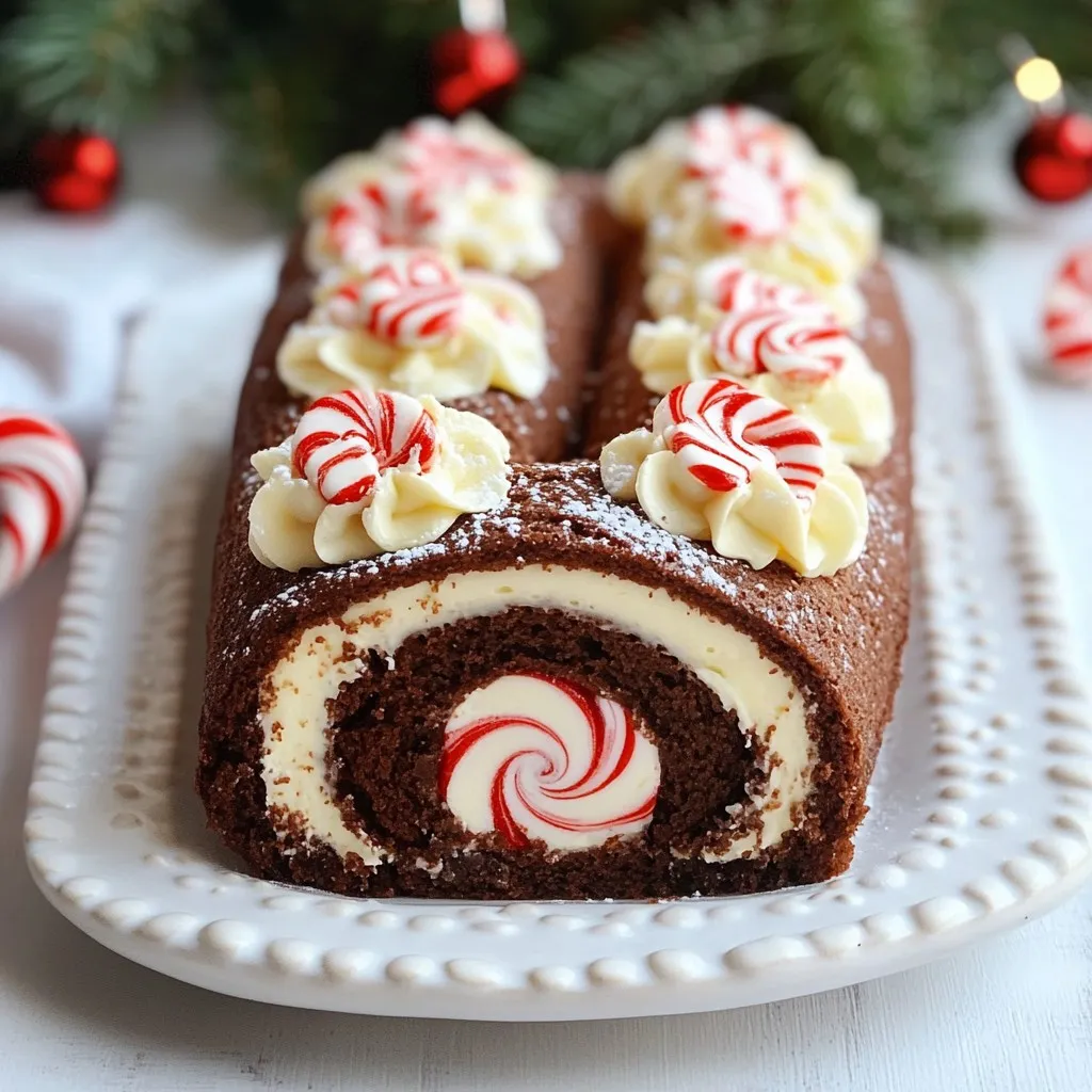 Peppermint Mocha Cake Roll Delightful Holiday Treat