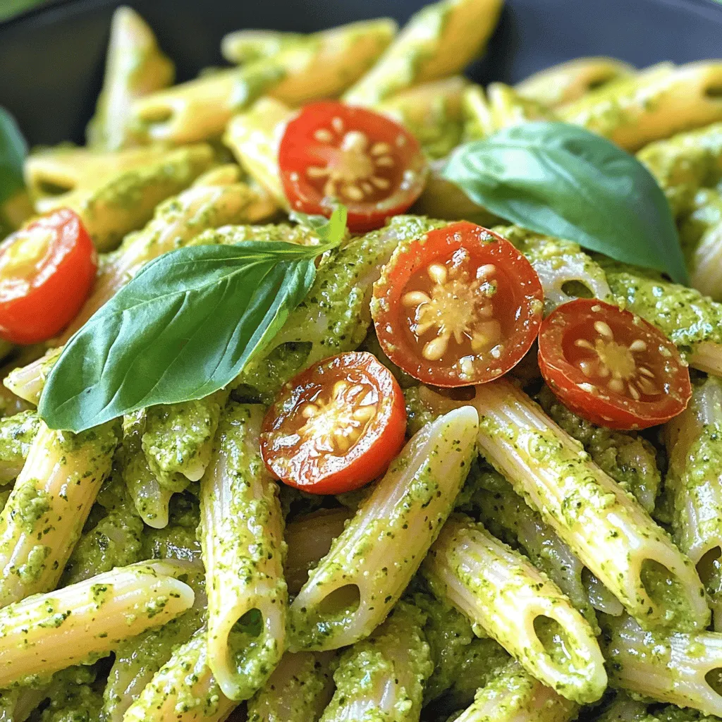 Savory Vegan Creamy Pesto Pasta Delight Recipe