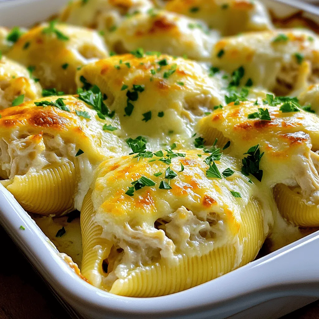 Chicken Alfredo Stuffed Shells Creamy and Comforting Dish