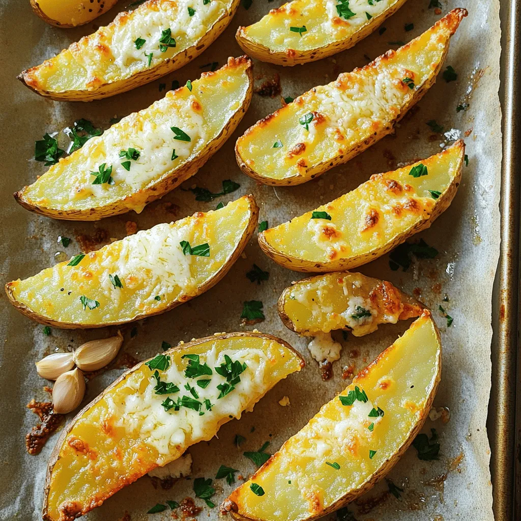 Crispy Garlic Parmesan Potato Wedges Simple Snack Idea