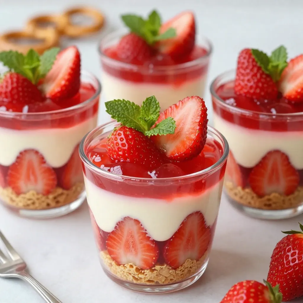 Scrumptious Strawberry Pretzel Salad Cups Recipe
