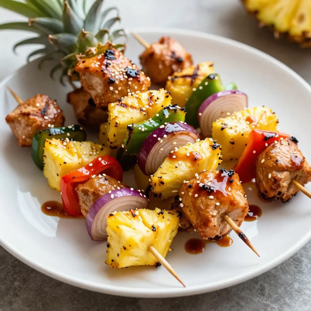 Pineapple Teriyaki Chicken Skewers Tangy Flavor Boost