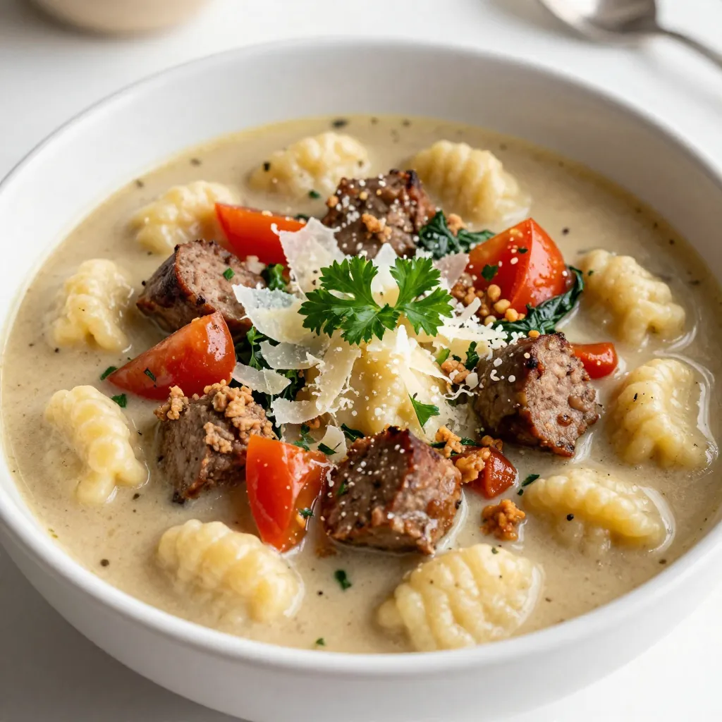 Tuscan Sausage Gnocchi Soup Hearty and Flavorful Dish