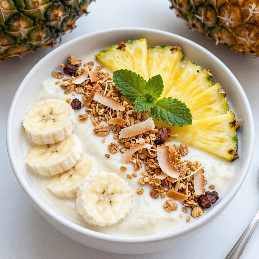 Coconut Pineapple Smoothie Bowl Energizing and Refreshing