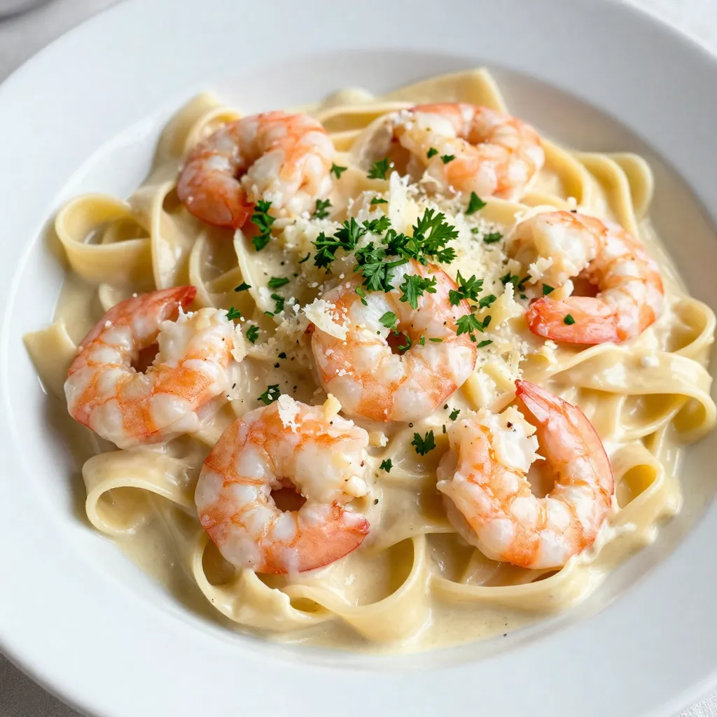 Creamy Garlic Shrimp Alfredo Rich and Flavorful Recipe