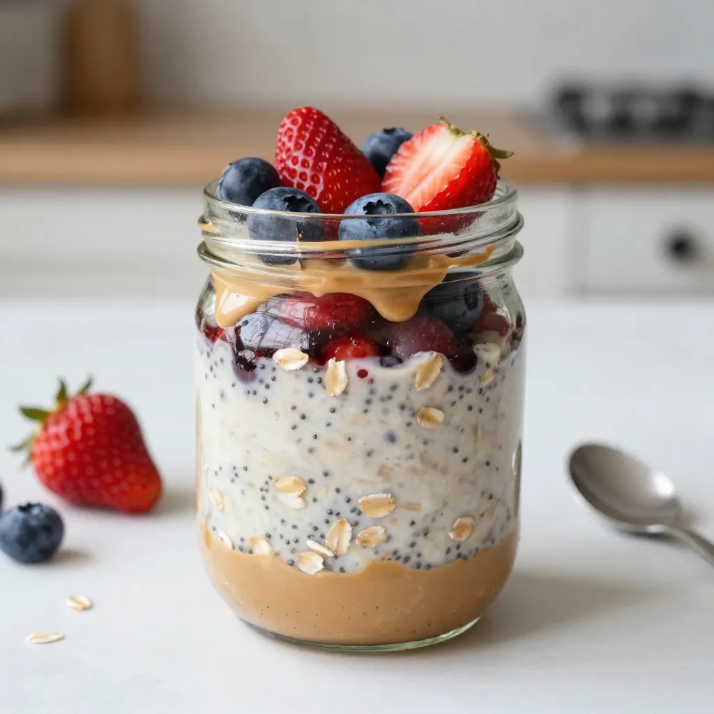 Peanut Butter Jelly Overnight Oats Simple and Quick