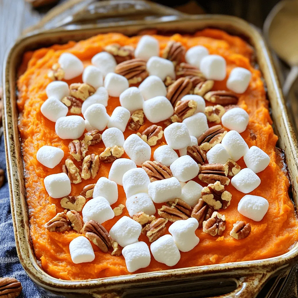 Sweet Potato Casserole with Marshmallows Delight