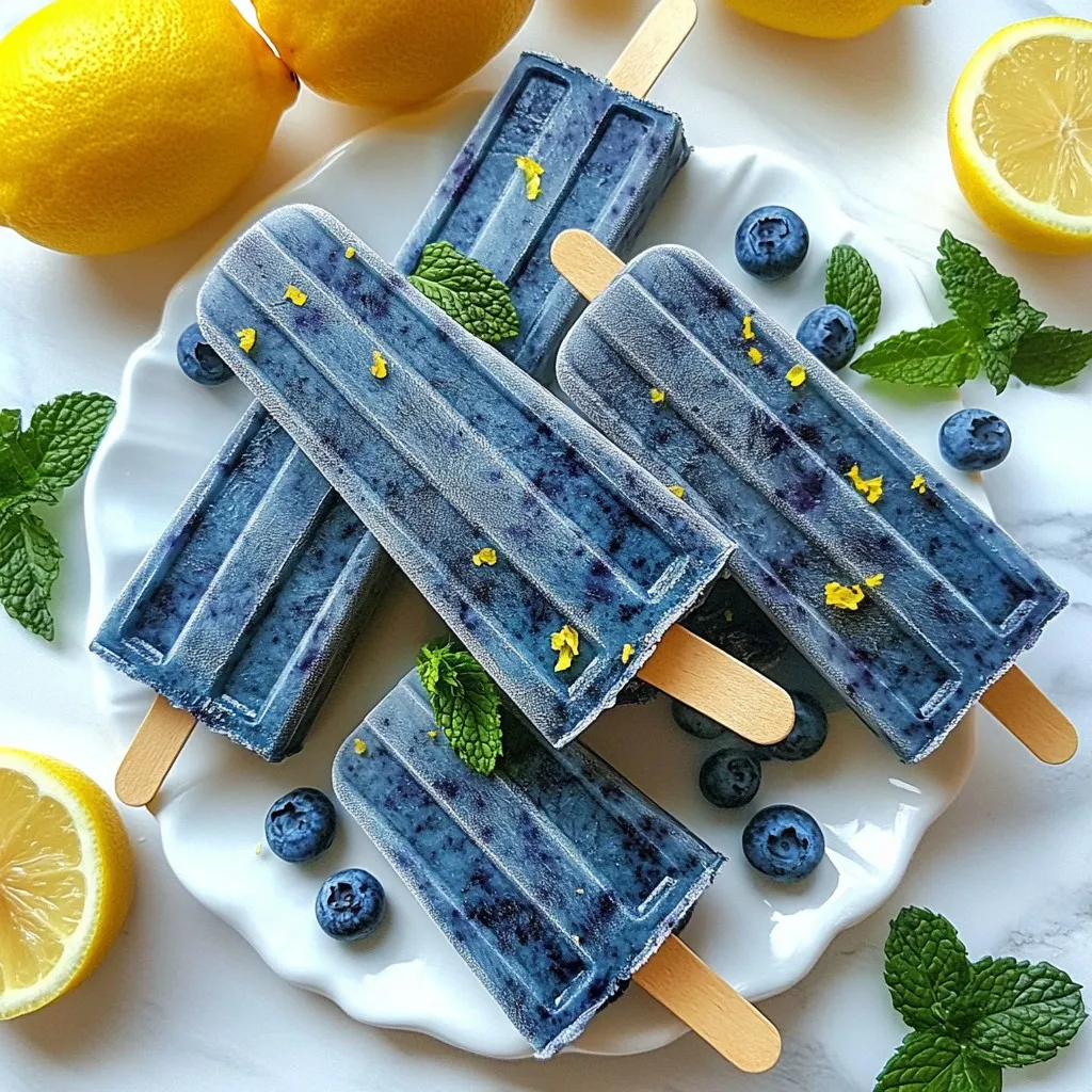 Blueberry Lemonade Popsicles Refreshing Summer Treat