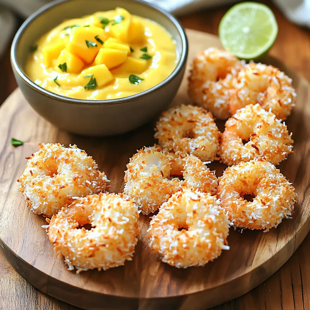 Air Fryer Crispy Coconut Shrimp with Mango Dip Delight