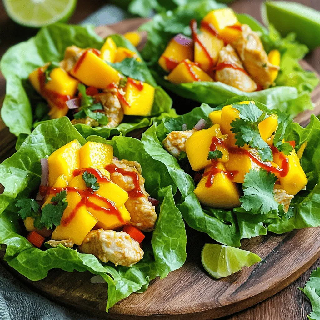Spicy Mango Chicken Lettuce Cups Tasty and Fresh Delight