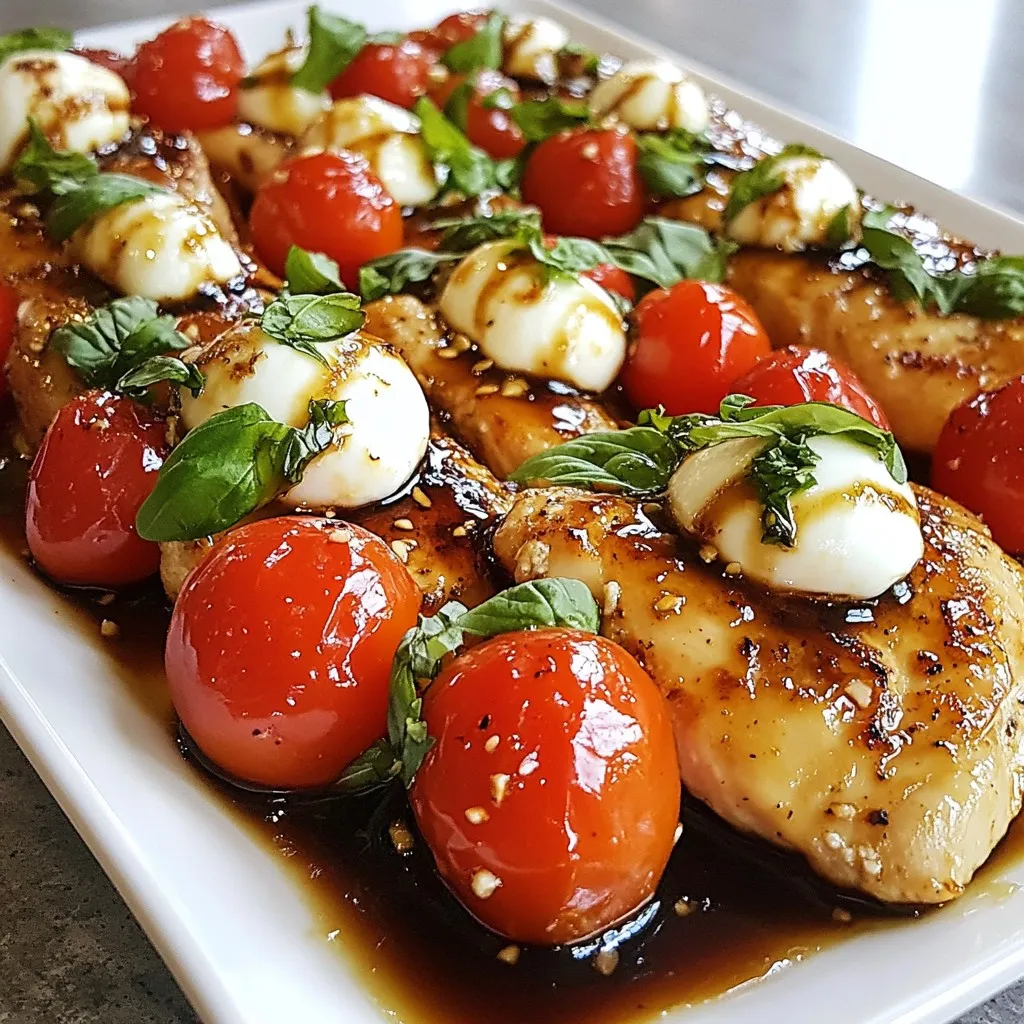 Balsamic Glazed Caprese Chicken Delightful Dinner Recipe