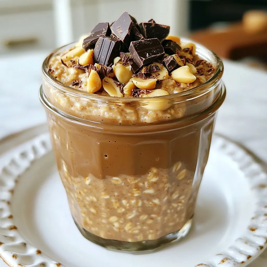 Chocolate Peanut Butter Overnight Oats Easy Recipe