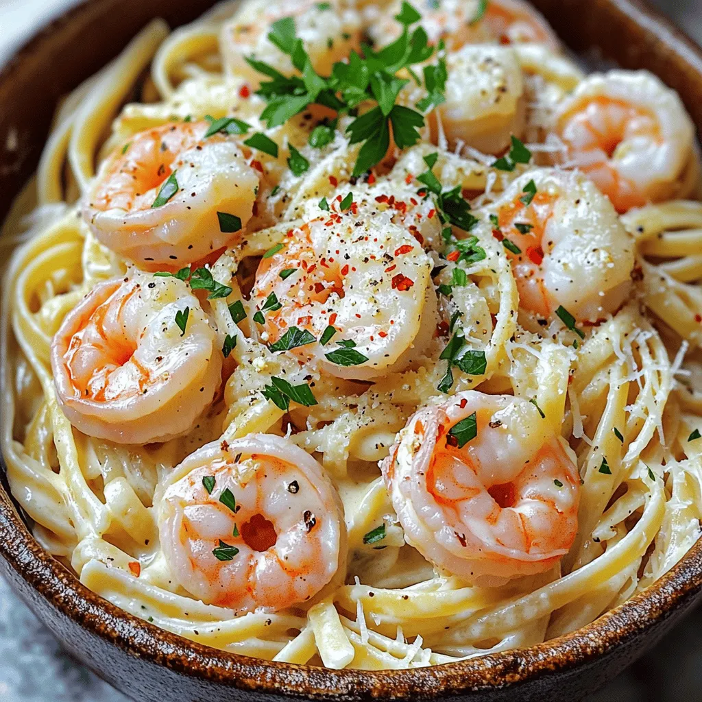 Creamy Garlic Shrimp Linguine Delicious Dinner Idea