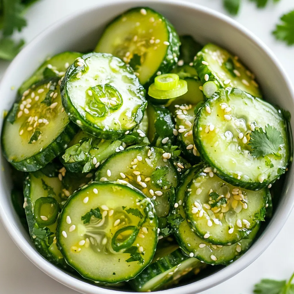Spicy Sesame Cucumber Salad Refreshing and Flavorful Dish