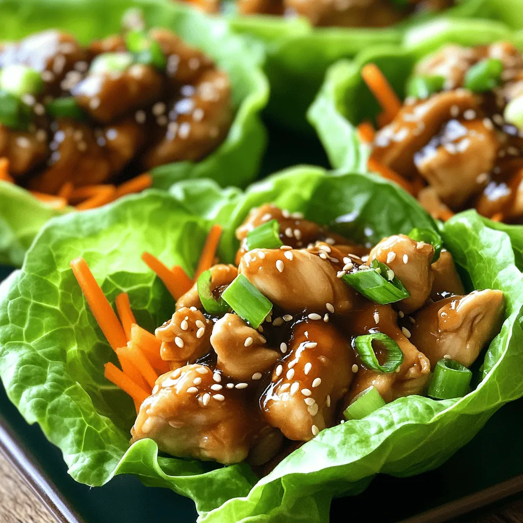 Teriyaki Chicken Lettuce Cups Flavorful and Fresh Dish