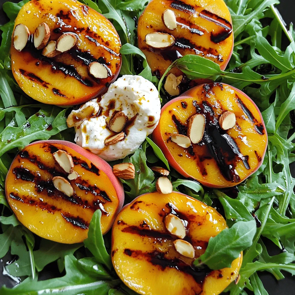 Grilled Peach Burrata Salad Fresh and Flavorful Dish