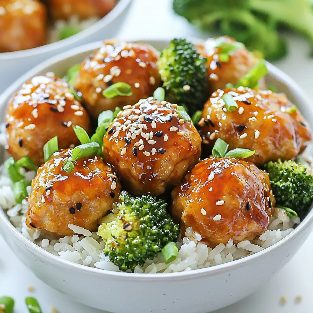 Teriyaki Chicken Meatball Bowls Healthy Family Meal