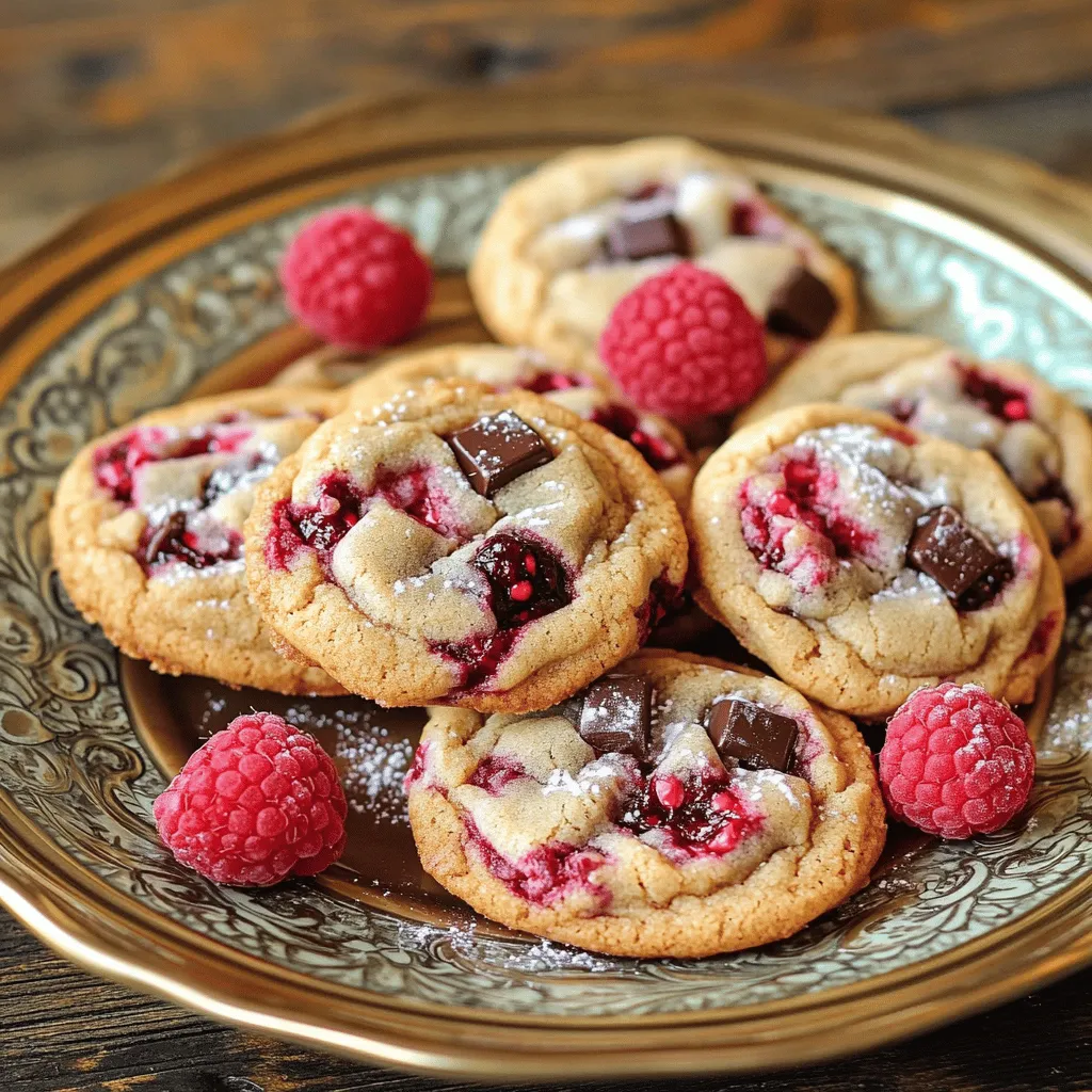 Raspberry Dark Chocolate Chunk Cookies Irresistible Treat