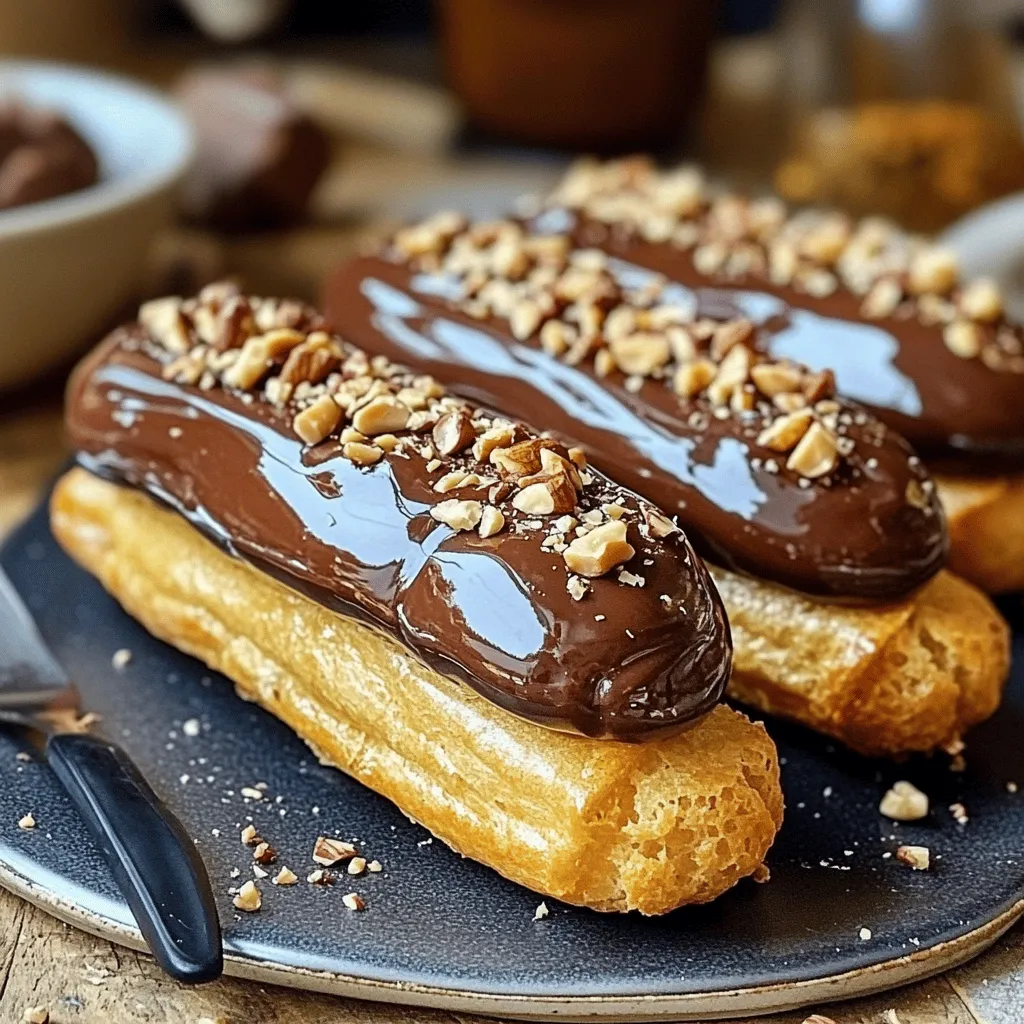 Chocolate Hazelnut Eclairs Irresistible Dessert Treat