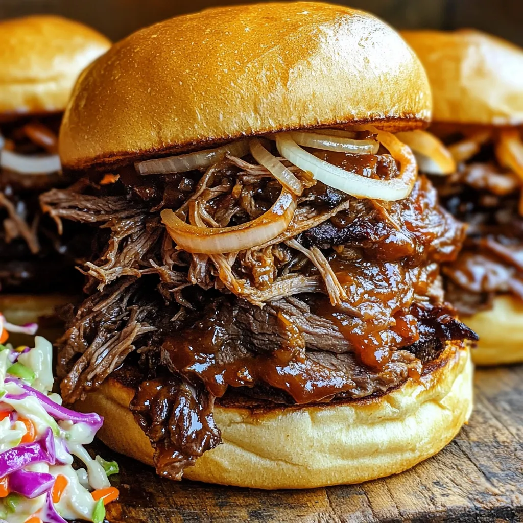 BBQ Pulled Beef Sandwiches Slow Cooker Delight