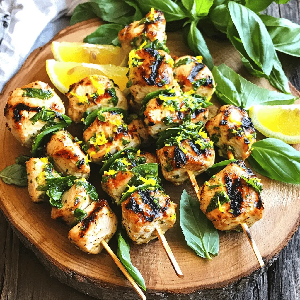 Lemon Basil Chicken Skewers Flavorful Summer Delight