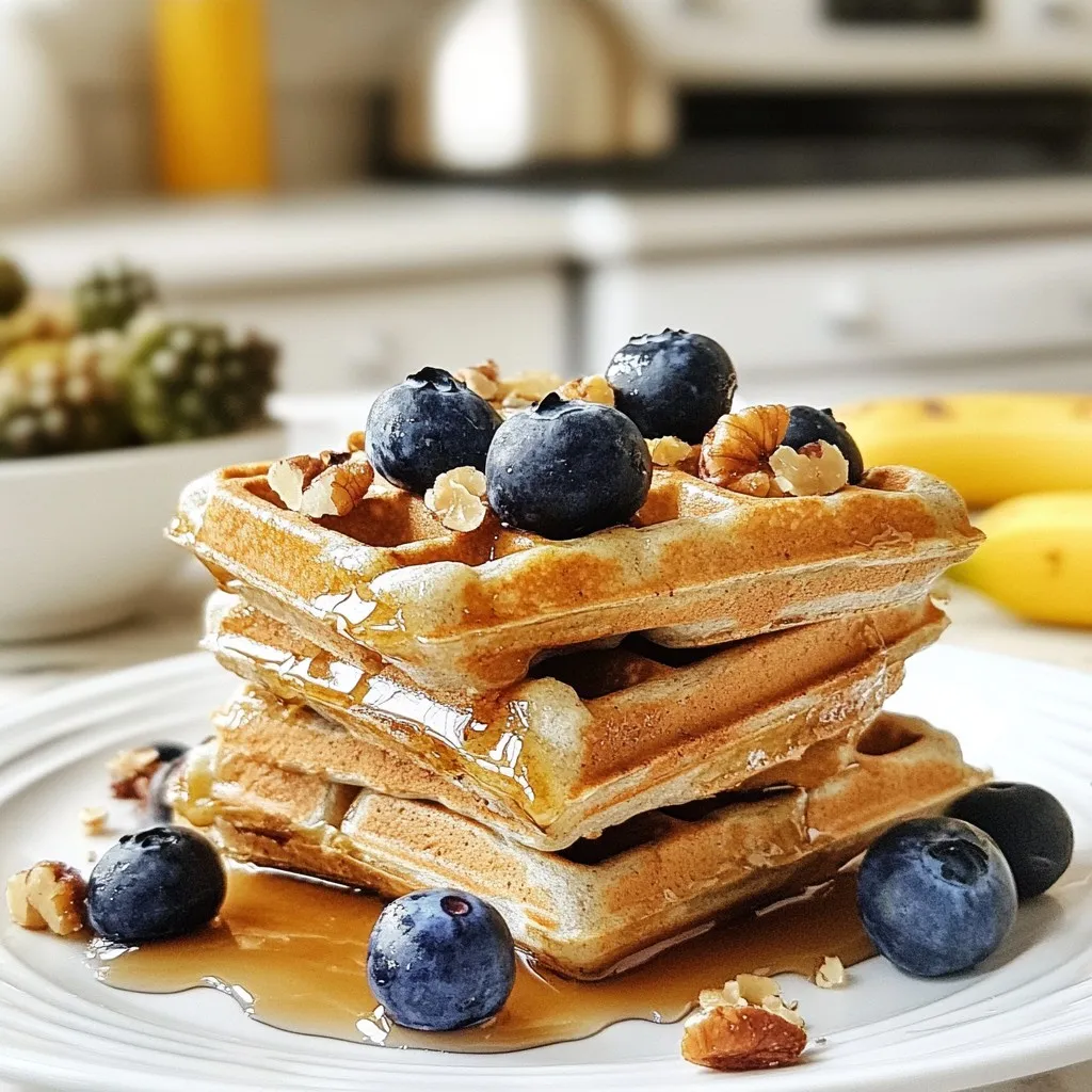 Blueberry Banana Protein Waffles Nutritious and Easy