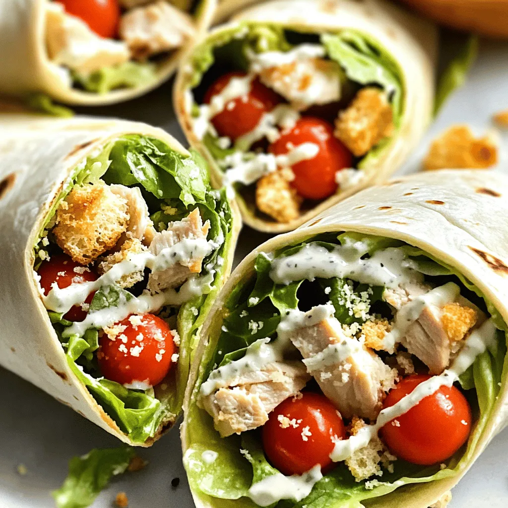 Easy Chicken Caesar Wraps Quick and Tasty Meal