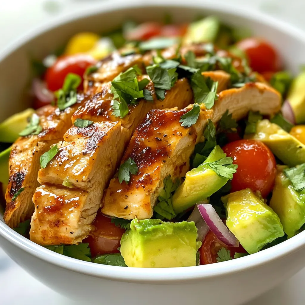 Zesty Lime Chicken Avocado Salad Fresh and Tasty Dish