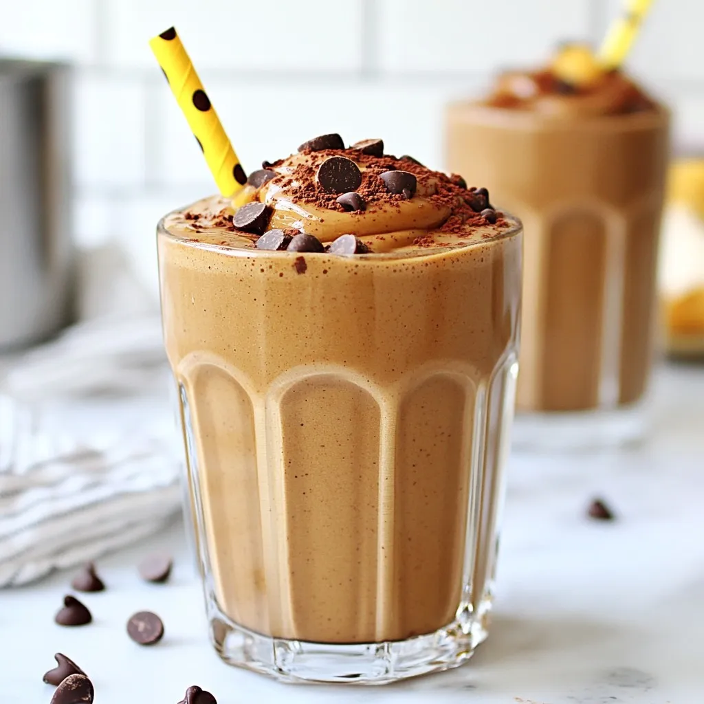 Mocha Chip Protein Smoothie Energizing and Creamy Recipe