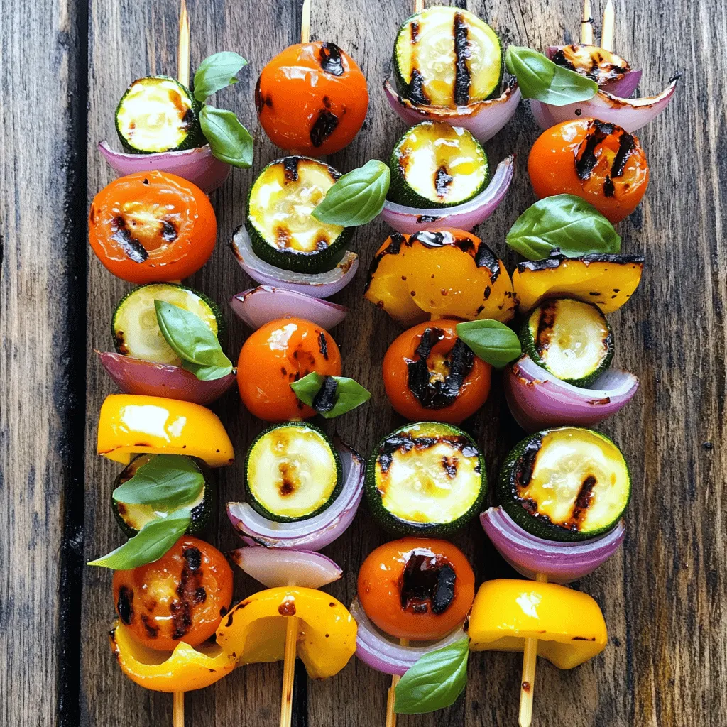 Grilled Vegetable Skewers Delightful and Colorful Treat