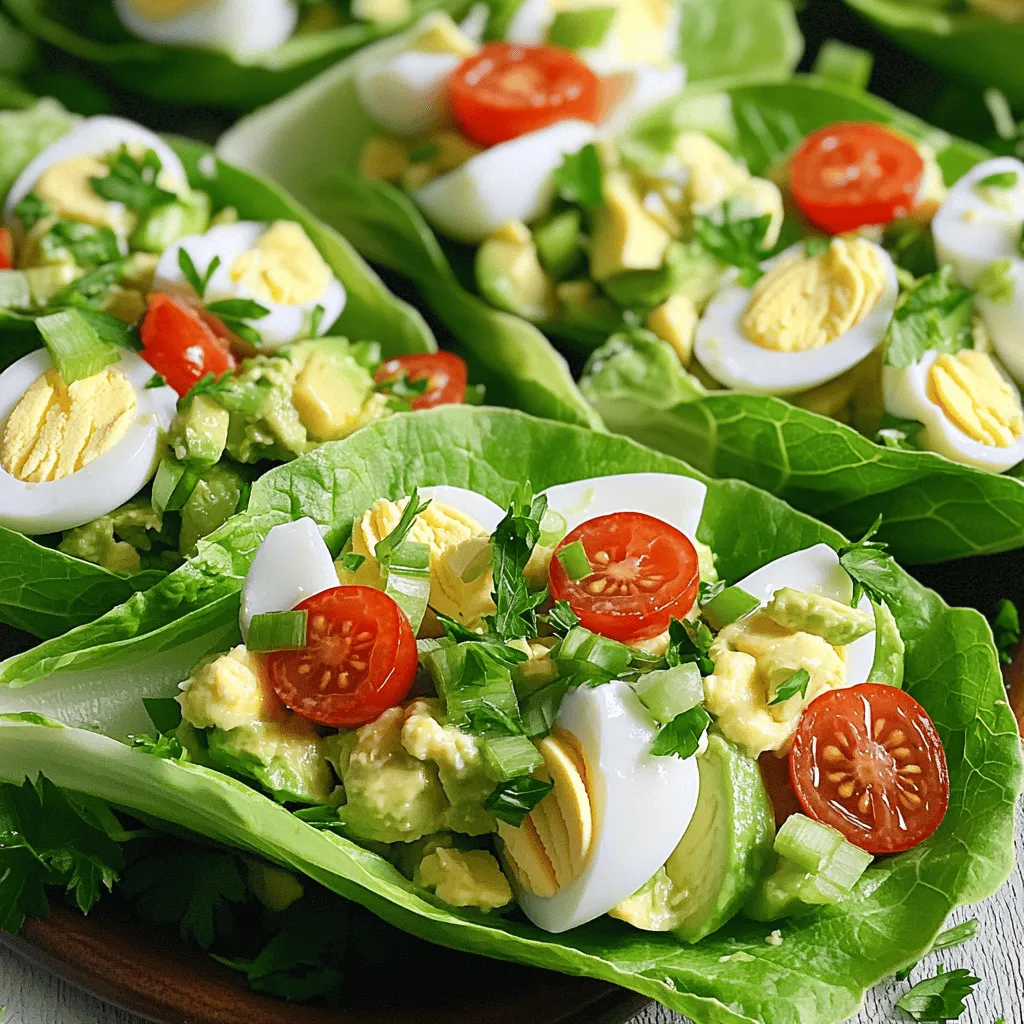 Avocado Egg Salad Lettuce Wraps Fresh and Tasty Meal