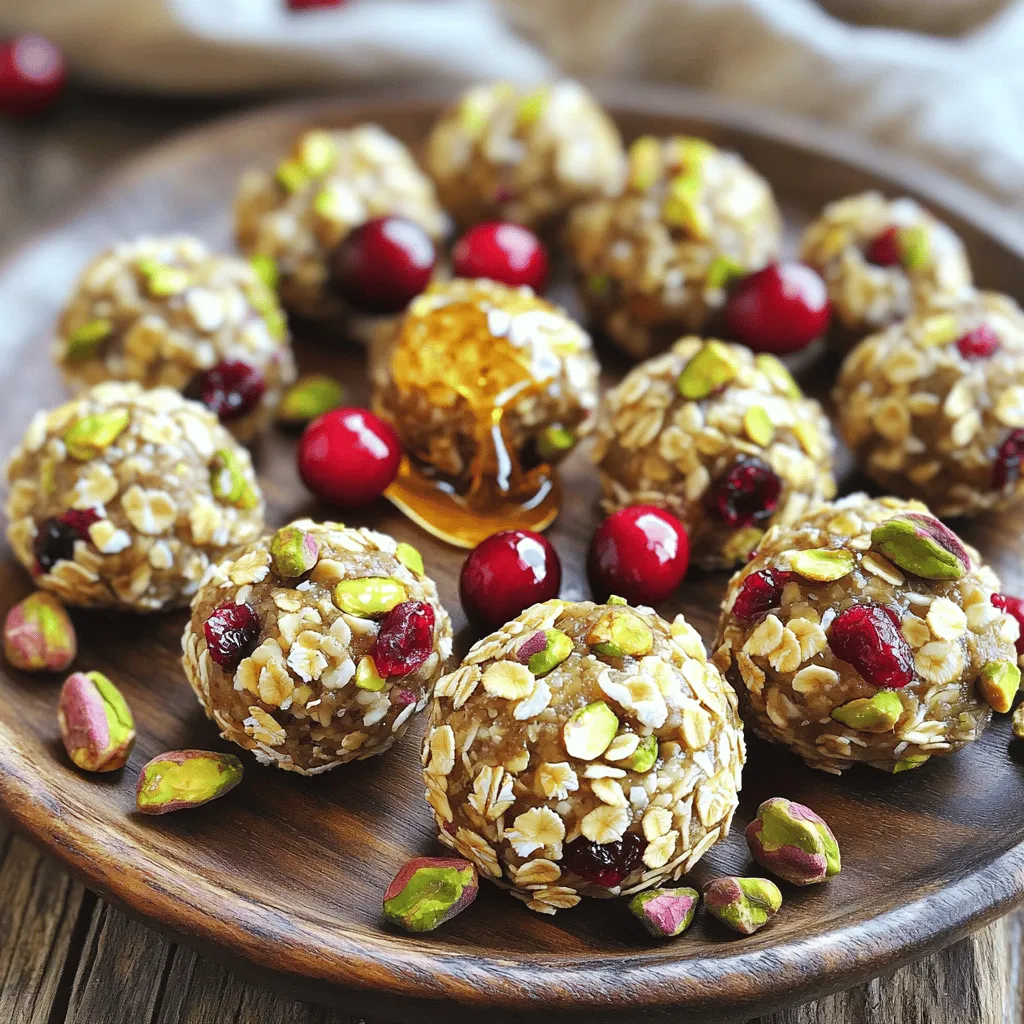 Pistachio Cranberry Energy Bites Nourishing Snack Treat