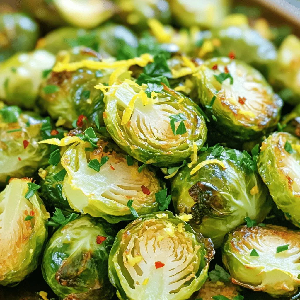 Lemon Garlic Roasted Brussels Sprouts Simple and Tasty