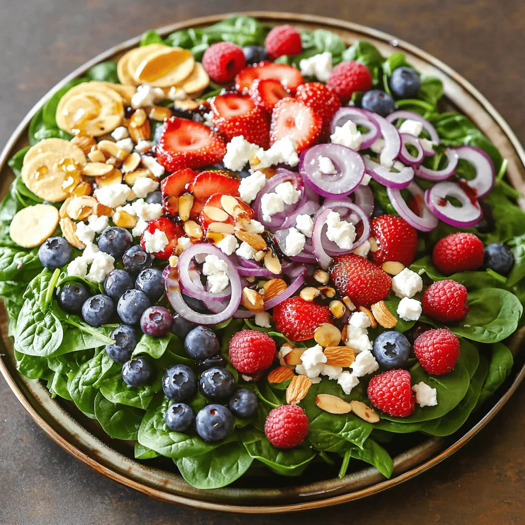 Summer Berry Spinach Salad Fresh and Flavorful Dish