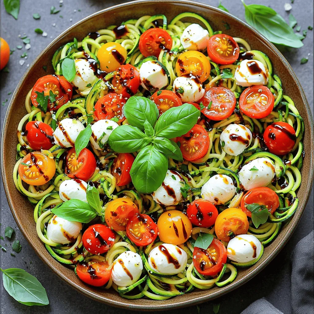 Caprese Zoodle Salad Fresh and Flavorful Delight