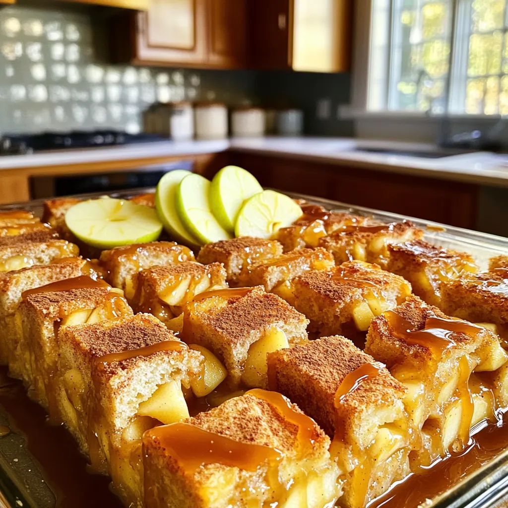 Caramel Apple Bread Pudding with Vanilla Sauce Delight