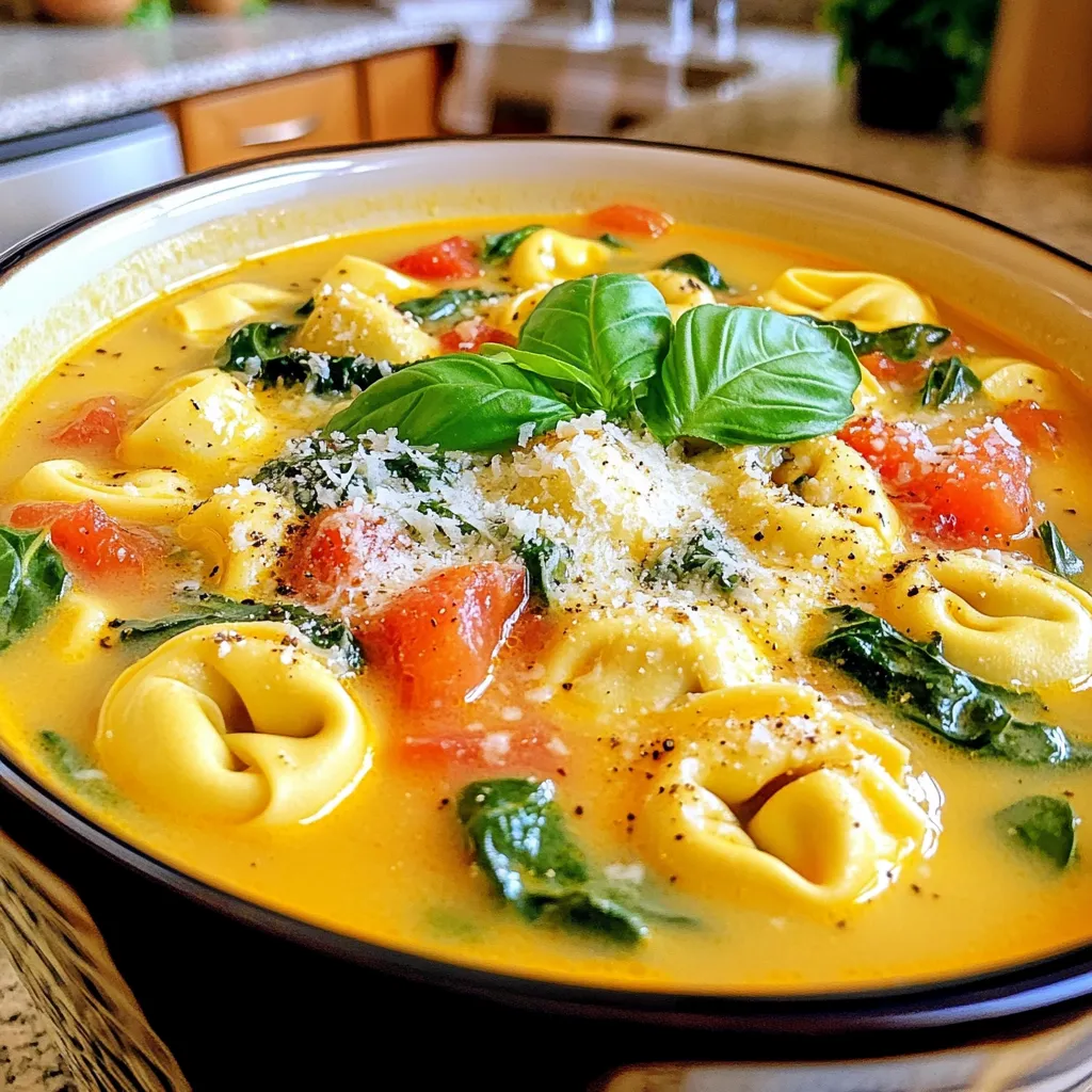 Slow Cooker Creamy Tortellini Soup Rich and Easy Meal