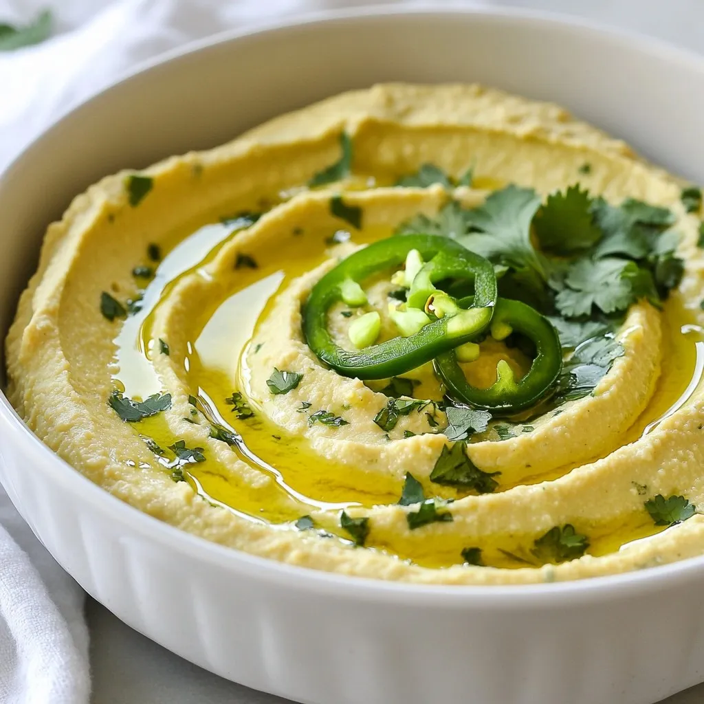 Jalapeño Lime Hummus Flavorful and Fresh Dip
