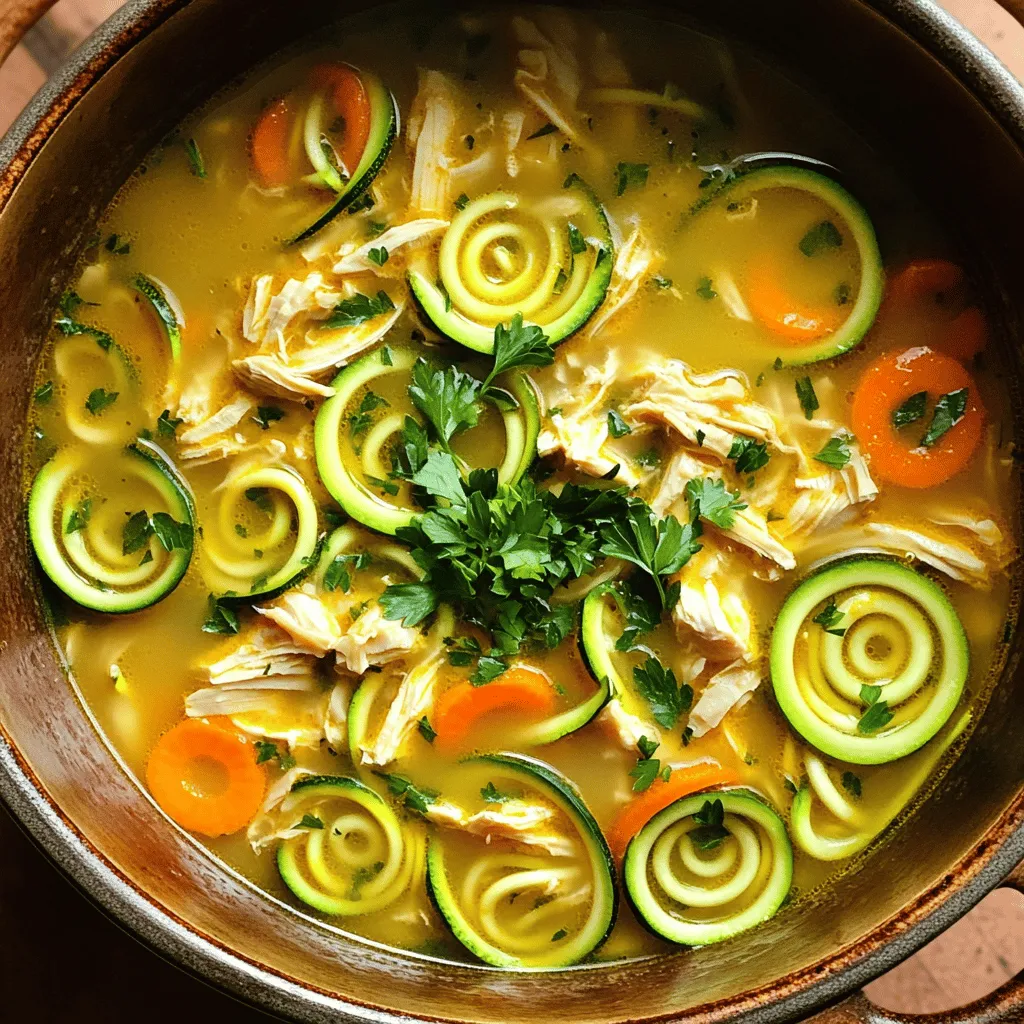Chicken Zoodle Soup Comforting and Hearty Bowl