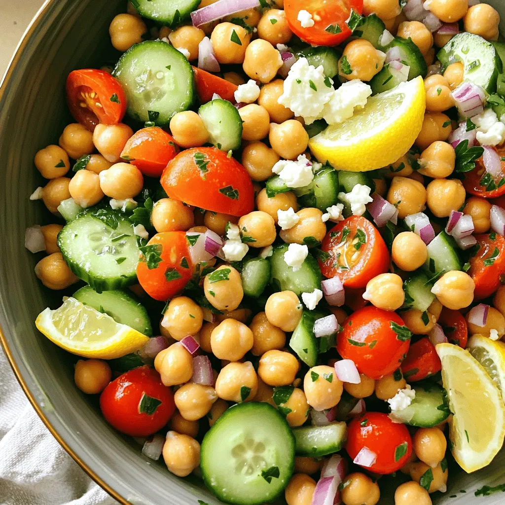 Zesty Lemon Chickpea Salad Fresh and Flavorful Dish