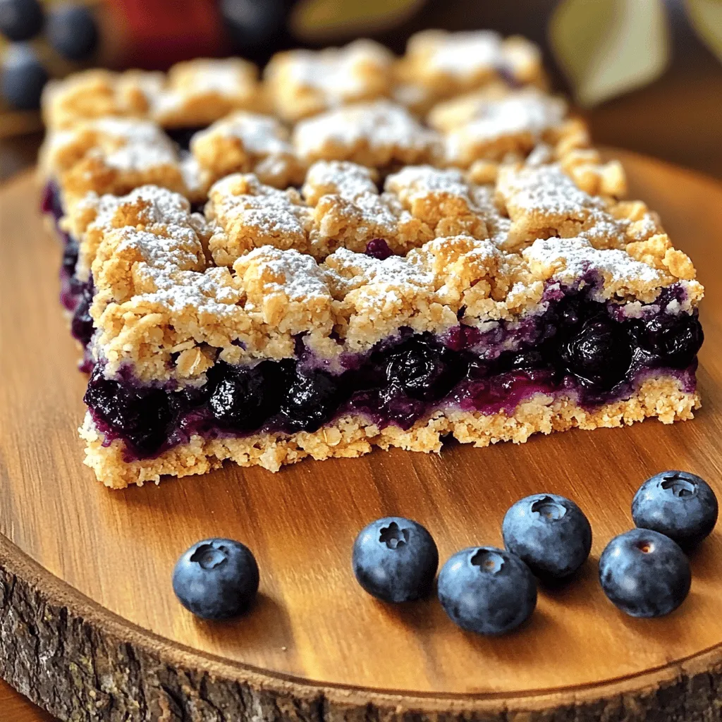 Blueberry Oatmeal Crumble Bars Easy and Delicious Treat