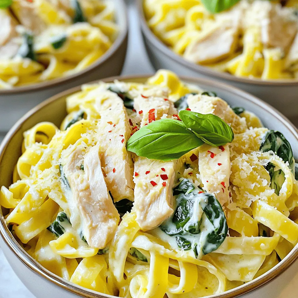 Chicken and Spinach Alfredo Flavorful Creamy Dish