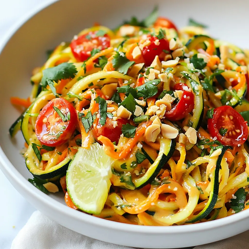 Spicy Thai Peanut Zucchini Noodles Flavorful Delight