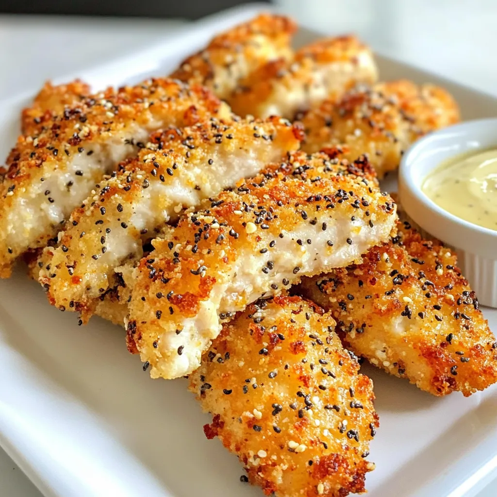 Everything Bagel Chicken Tenders Crispy and Flavorful