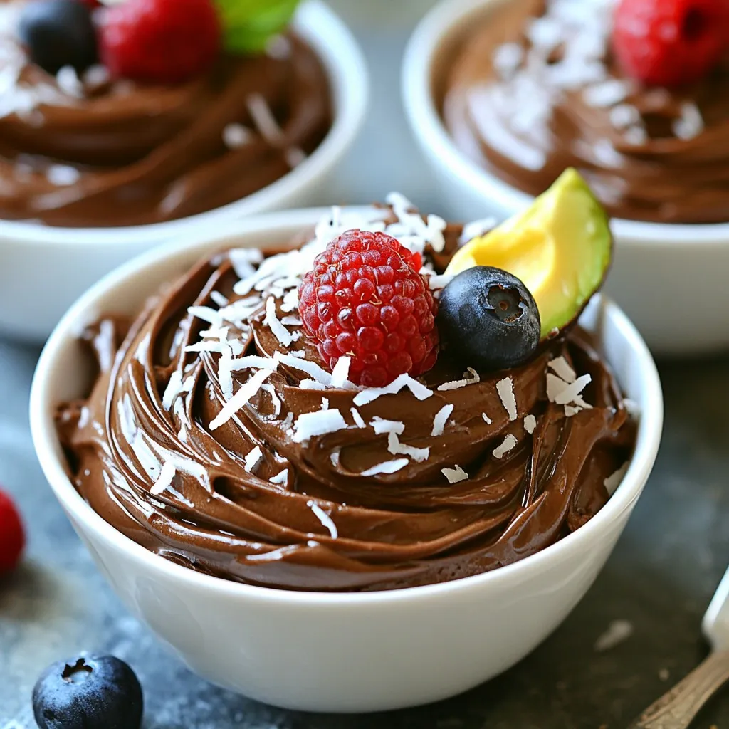 Dark Chocolate Avocado Mousse Delightful and Creamy Treat