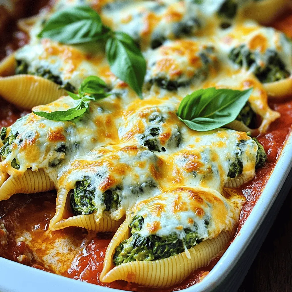 Cheesy Spinach Stuffed Shells Simple and Savory Dish
