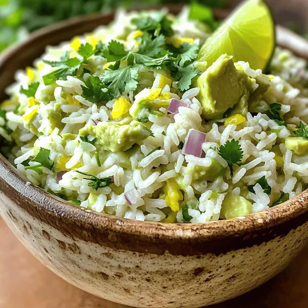 Avocado Lime Rice Flavorful and Simple Side Dish