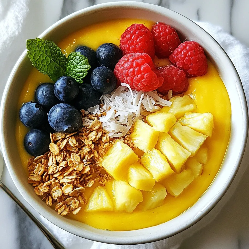Pineapple Coconut Smoothie Bowl Fresh and Flavorful Delight